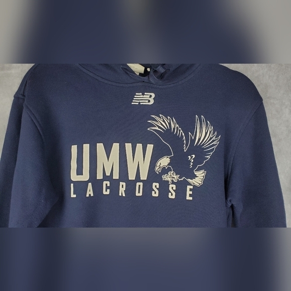 New Balance‎ Navy  Warm Cotton Women's Hoodie Size S - Picture 2 of 8